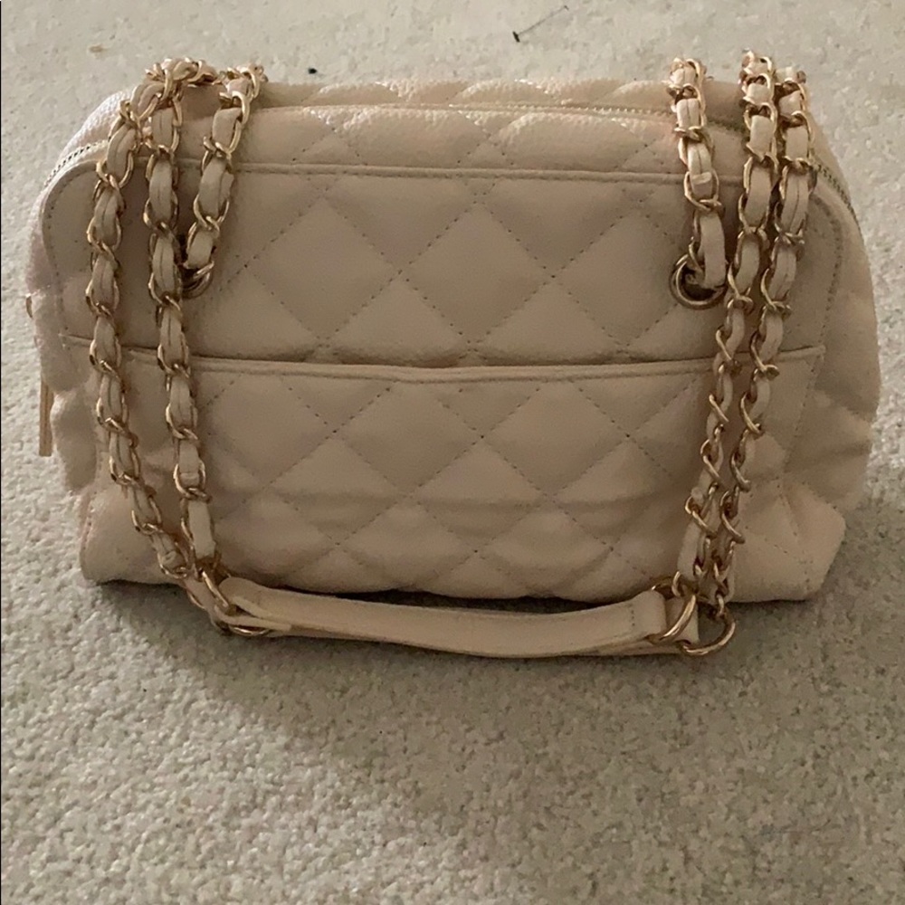 New Forever 21 Quilted Ivory Bag - Picture 2 of 5
